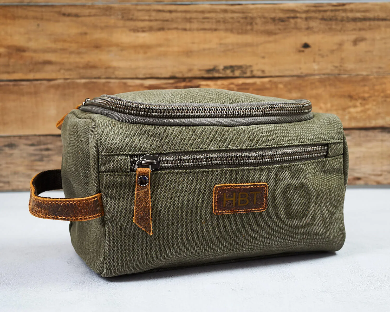 Personalized Canvas Dopp Kit Bag Canvas Toiletry Bag Monogram Mens Toiletry Bag Canvas Gift for Him, Father's Day Gift, Lifetime Canvas Gift