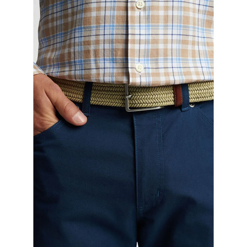 Peter Millar Waxed Braided Belt - Khaki