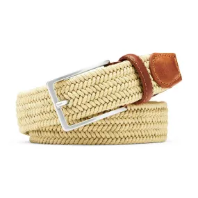 Peter Millar Waxed Braided Belt - Khaki