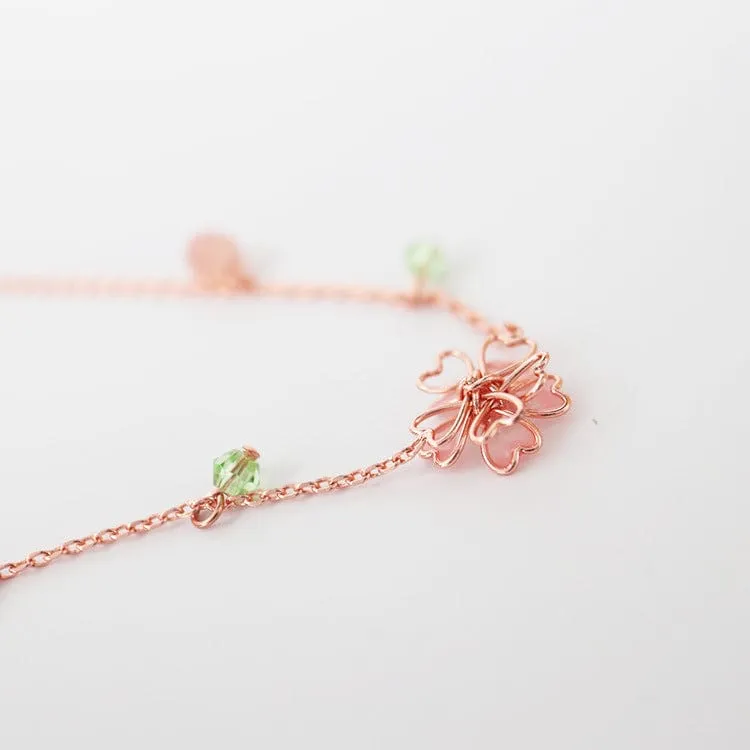 Pink Flower Necklace