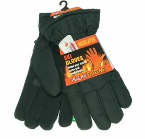 Polar Extreme Men's Heat Sherpa Lined Ski Gloves Black