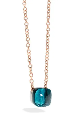 Pomellato Nudo Necklace Rose, White Gold and Blue London (PCB6010O6000000TL)