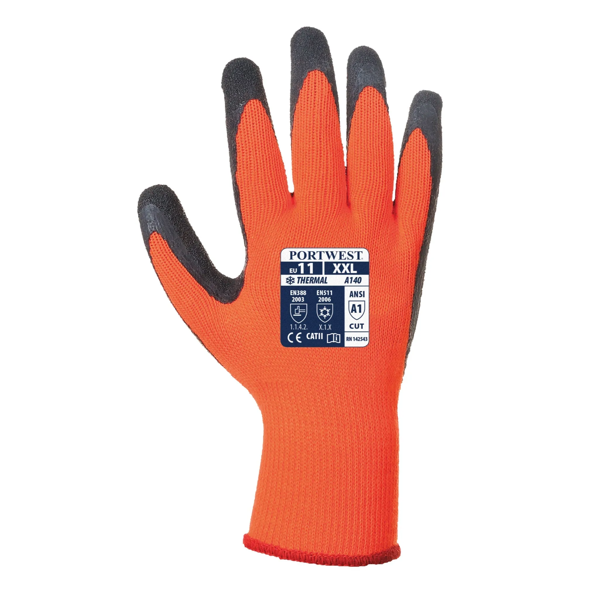 PORTWEST Acrylic Thermal Grip Gloves - ANSI Abrasion Level 1 - A140
