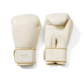 Premium Ivory Leather Boxing Gloves - 12oz