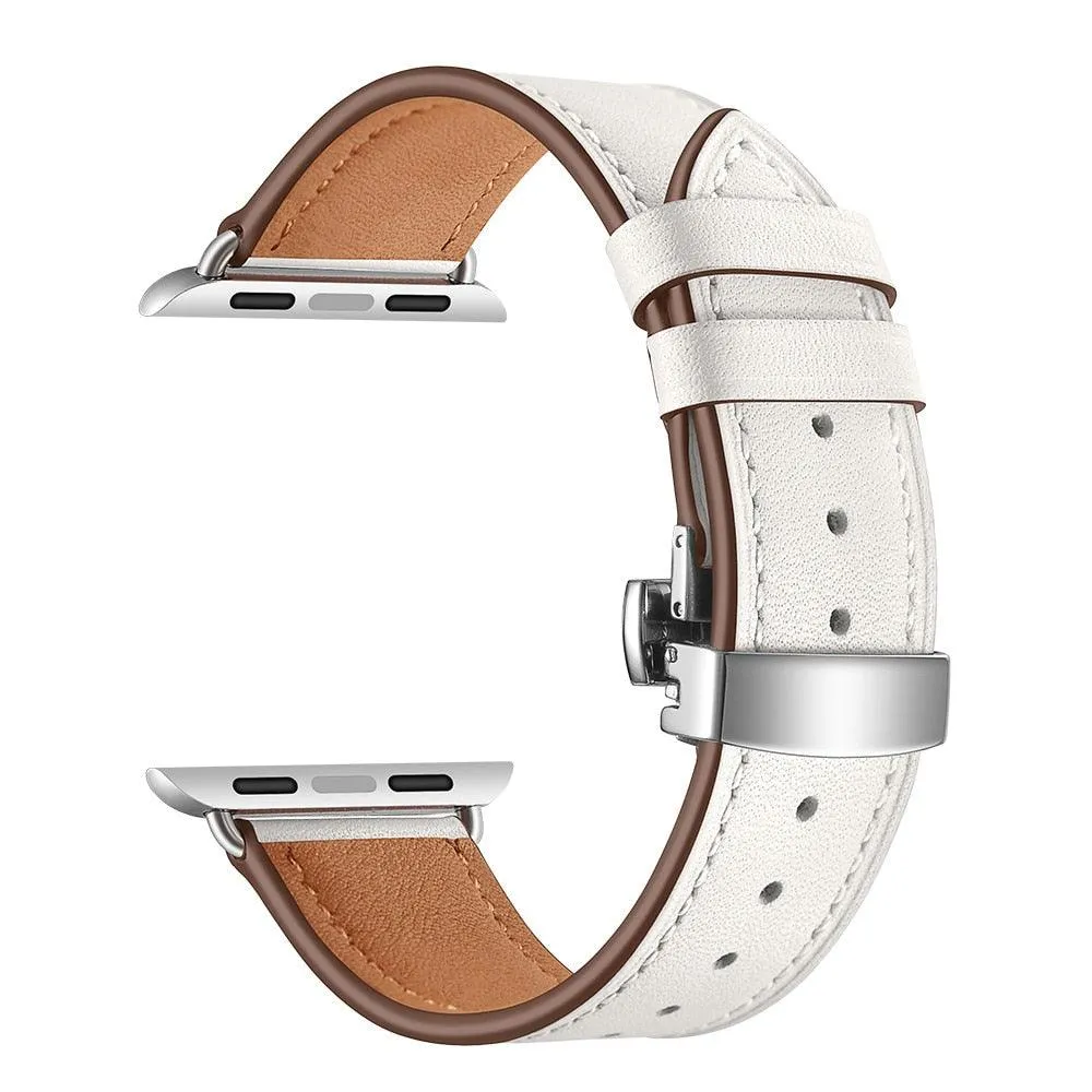 Premium Leather Strap For Apple Watch 8 7 SE 6 5 4 45mm 41mm Ultra 49mm Wrist Band