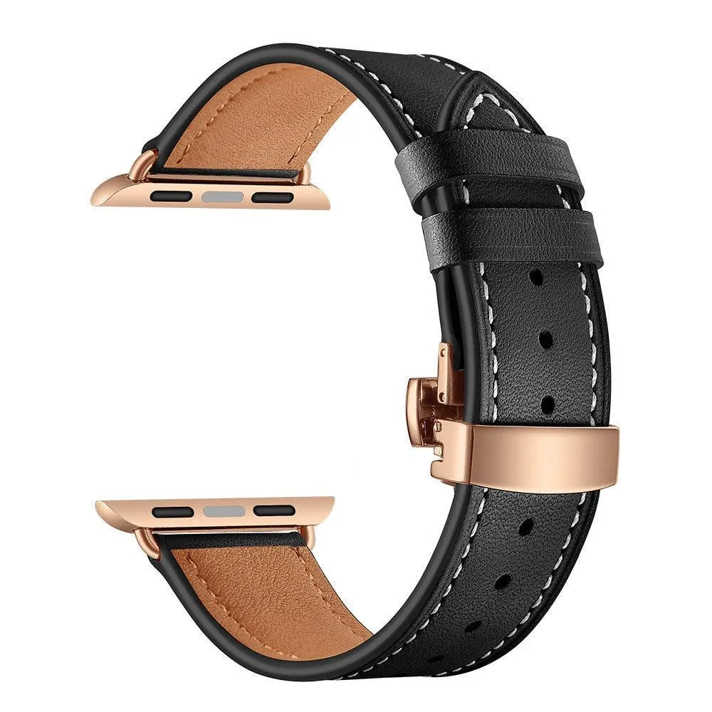 Premium Leather Strap For Apple Watch 8 7 SE 6 5 4 45mm 41mm Ultra 49mm Wrist Band