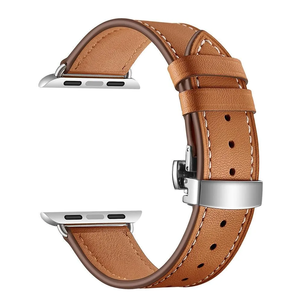 Premium Leather Strap For Apple Watch 8 7 SE 6 5 4 45mm 41mm Ultra 49mm Wrist Band