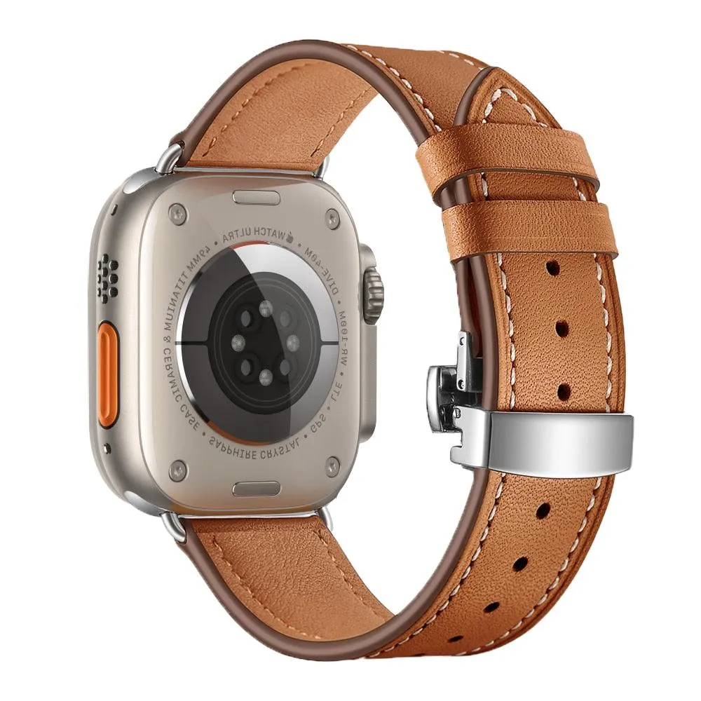 Premium Leather Strap For Apple Watch 8 7 SE 6 5 4 45mm 41mm Ultra 49mm Wrist Band