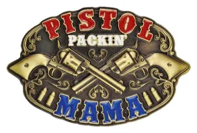 "Pistol Packin' Mama" Western Ladies' Belt Buckle