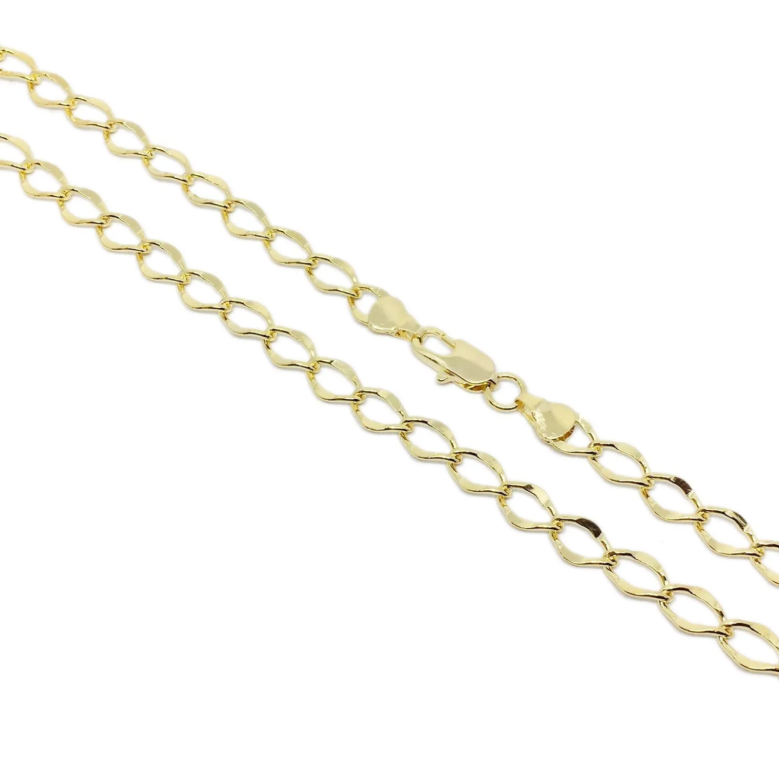 Rhombus Crushed Corners Link Chain