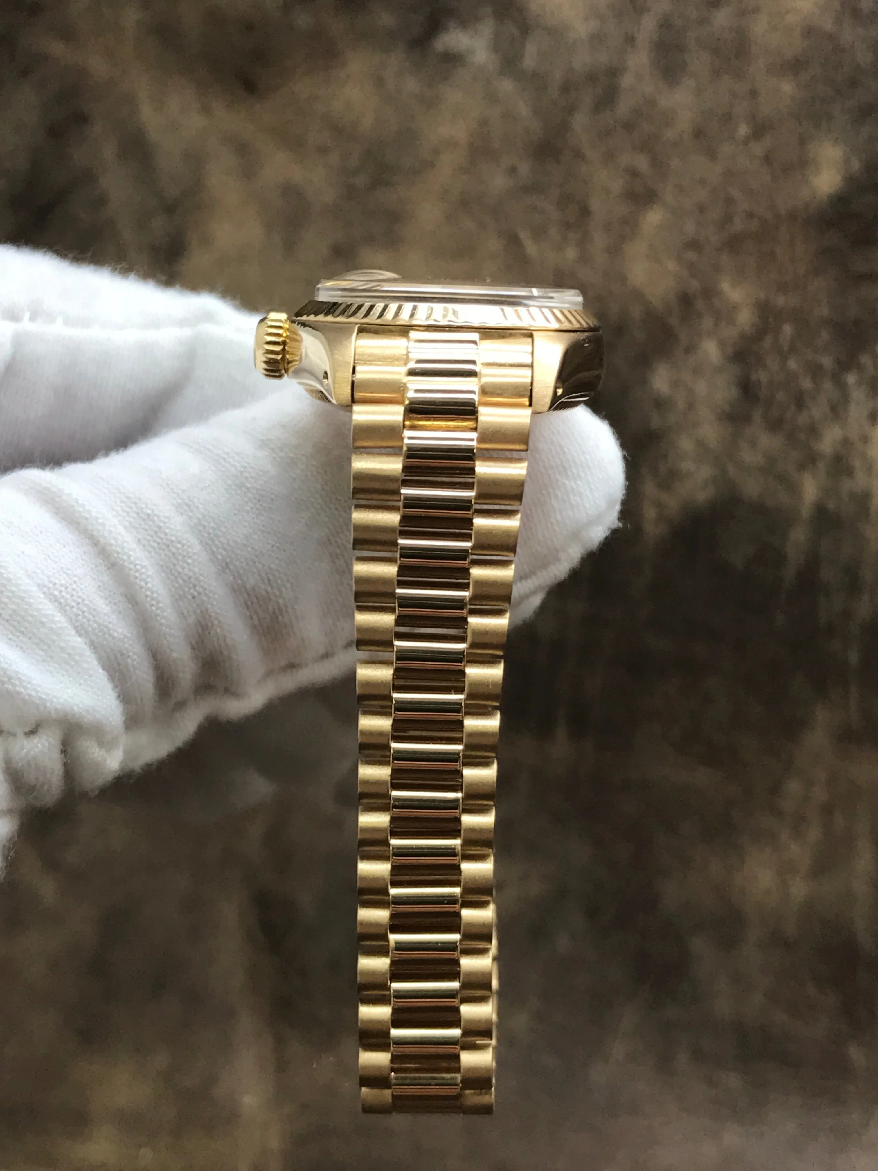 Rolex Datejust 26mm Custom Bracelet 6917 Champagne Dial Automatic Women's Watch