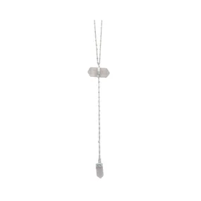 Rose Quartz Double Crystal Necklace