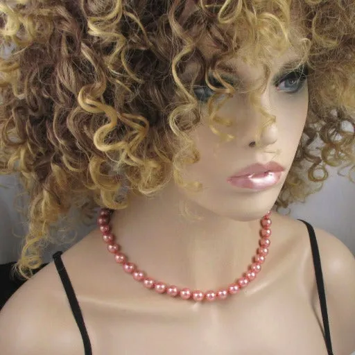 Rose South Sea Pearl Necklace & Earrings  Set