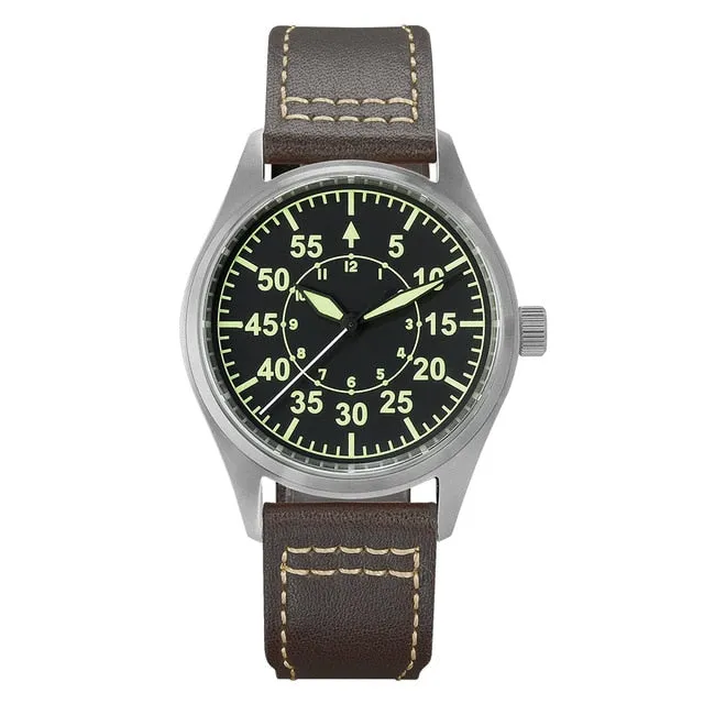 SAN MARTIN SN030-T PILOT TITANIUM WATERPROOF WATCH