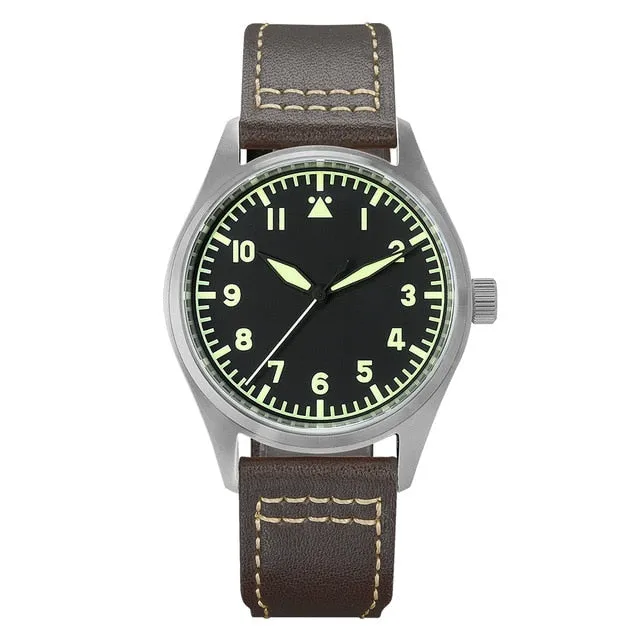 SAN MARTIN SN030-T PILOT TITANIUM WATERPROOF WATCH