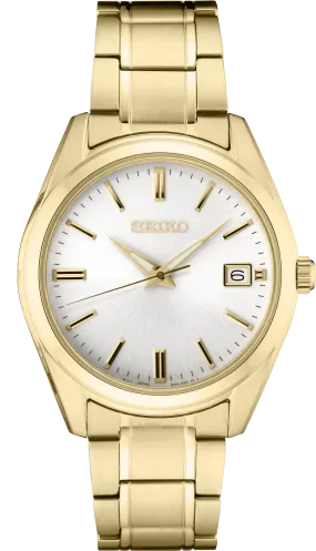 SEIKO Men's Classic Yellow Date Calendar Watch SUR314