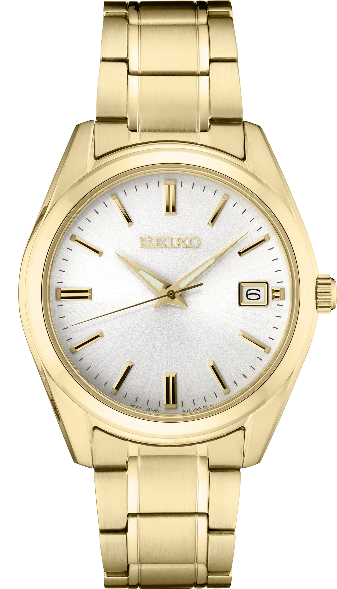 SEIKO Men's Classic Yellow Date Calendar Watch SUR314