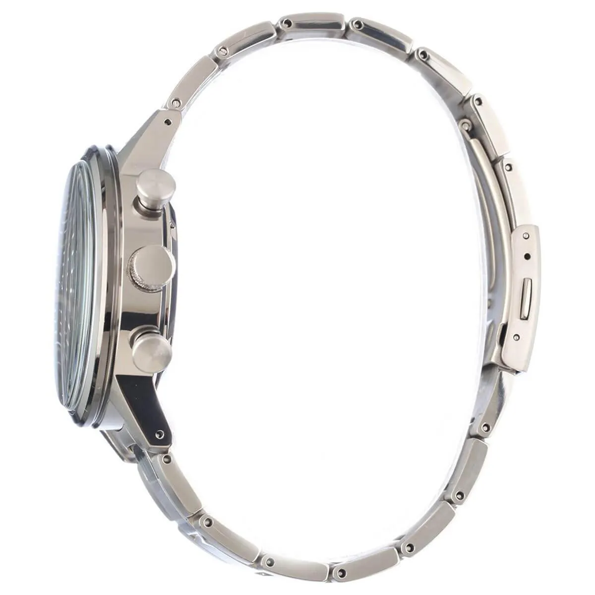 Seiko Men's Quartz Watch - Chronograph Black Dial Titanium Bracelet | SSB389P1