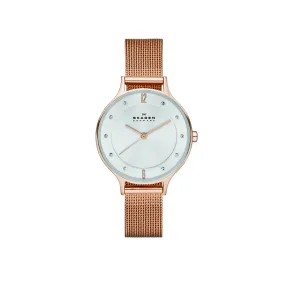Skagen Anita Rose Gold Mesh Ladies Watch SKW2151