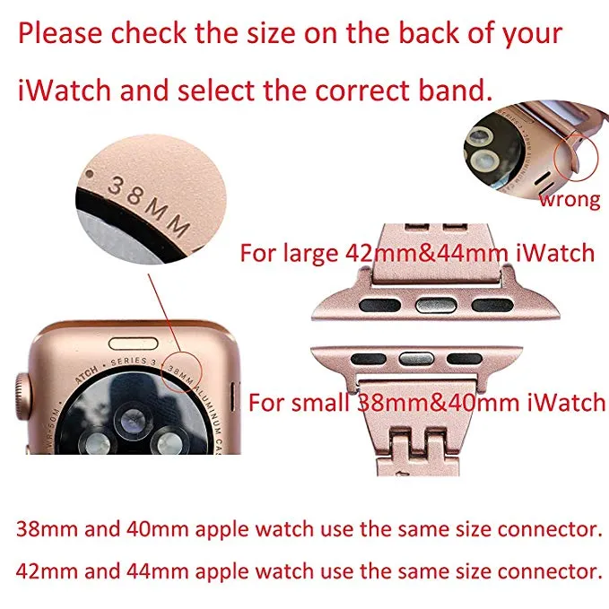 Stainless Steel Bands Compatible Watch Series 7/6/5/4/3 Chain Replacement Strap