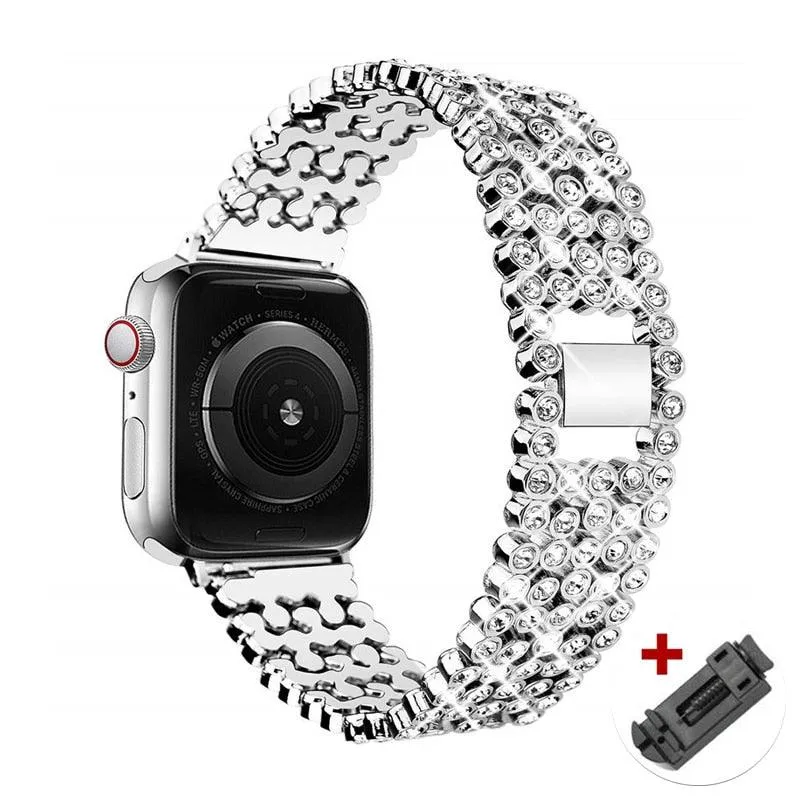 Stainless Steel Hex Watch Band Bracelet for Apple Watch 8 Ultra 49mm 7 6 5 4 3 Unisex Wristband