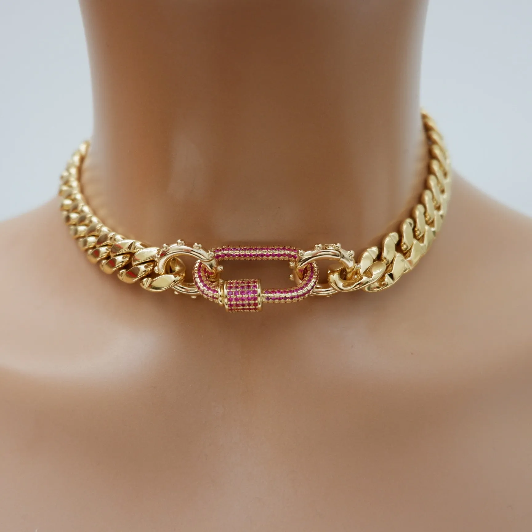 stylish cuban choker necklace