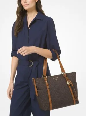 Sullivan Large Logo Top-Zip Tote Bag