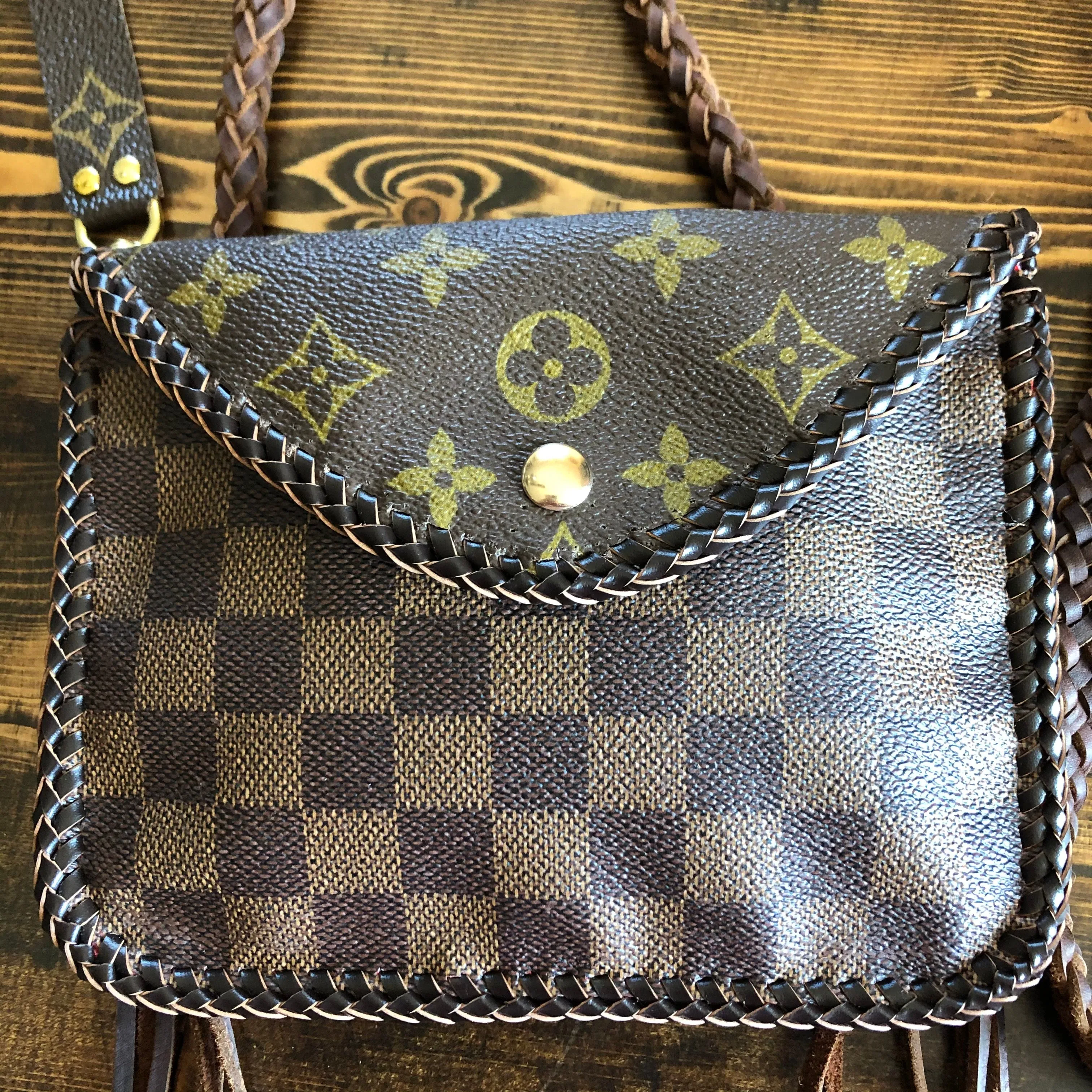 The Falcon - Vintage Damier/Monogram Mix Wristlet/Crossbody/Clutch