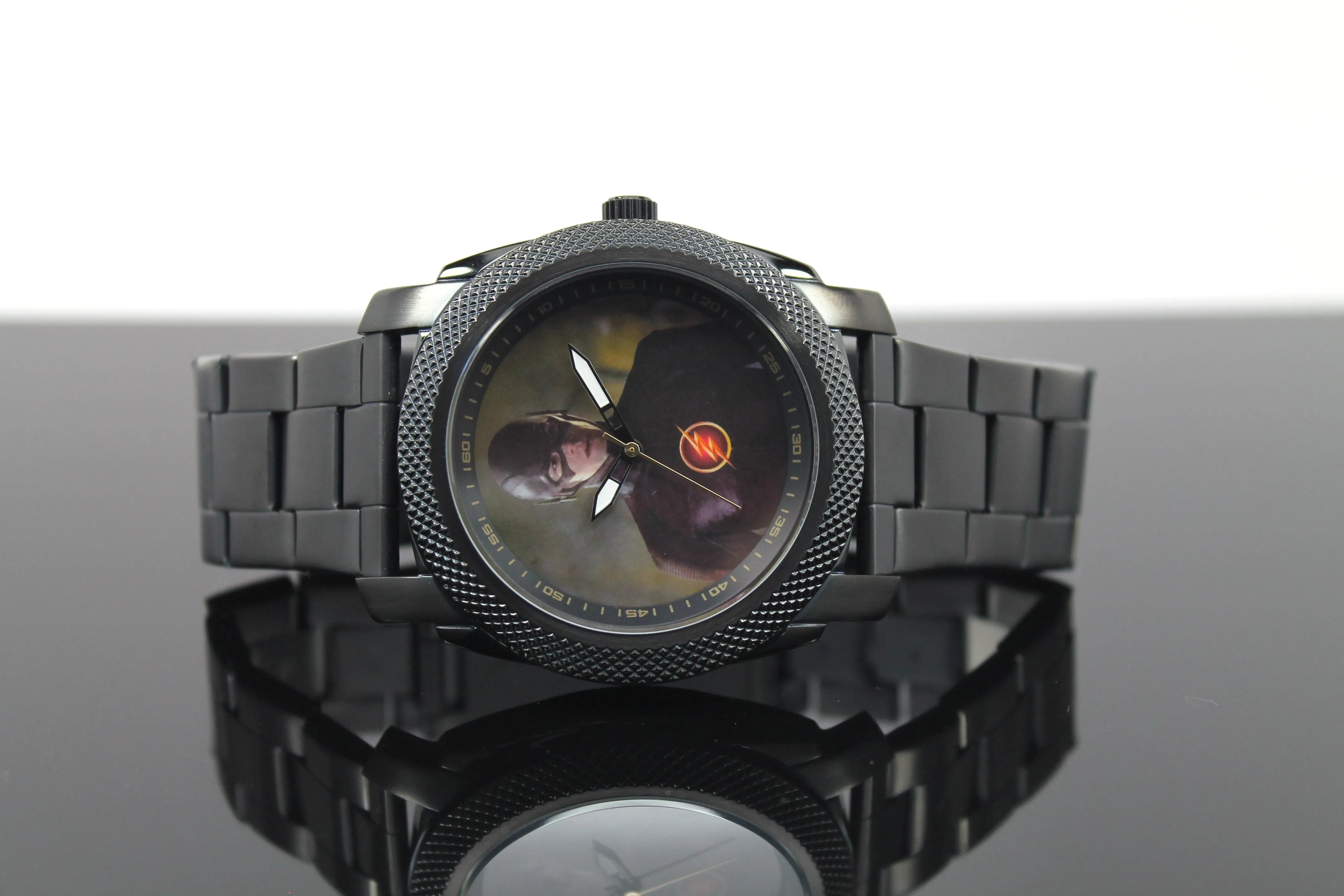 The Flash Grant Gustin Black Stainless Steel Watch (FLT8003)