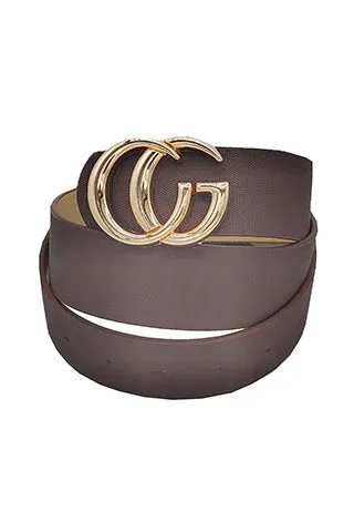 THE LUXE NK GLAM GIRL ACCESSORIES COLLECTION - PU TEXTURE METAL BUCKLE BELT - MA0276