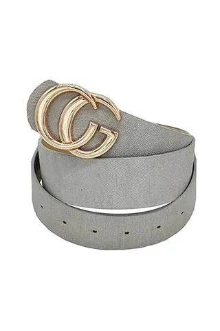 THE LUXE NK GLAM GIRL ACCESSORIES COLLECTION - PU TEXTURE METAL BUCKLE BELT - MA0276