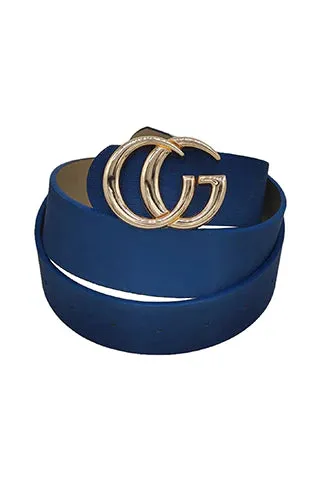 THE LUXE NK GLAM GIRL ACCESSORIES COLLECTION - PU TEXTURE METAL BUCKLE BELT - MA0276