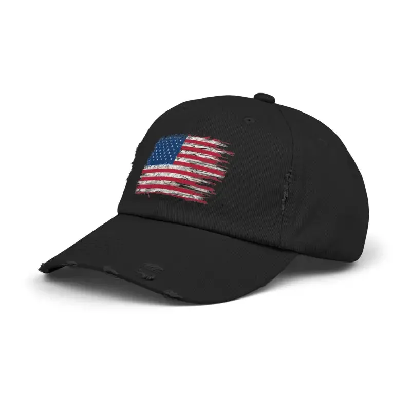 Timeless Distressed Hats with Self Fabric Hideaway Strap