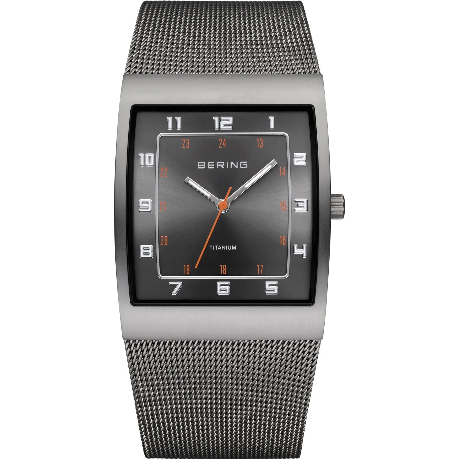 Titanium Numbered Mesh Watch
