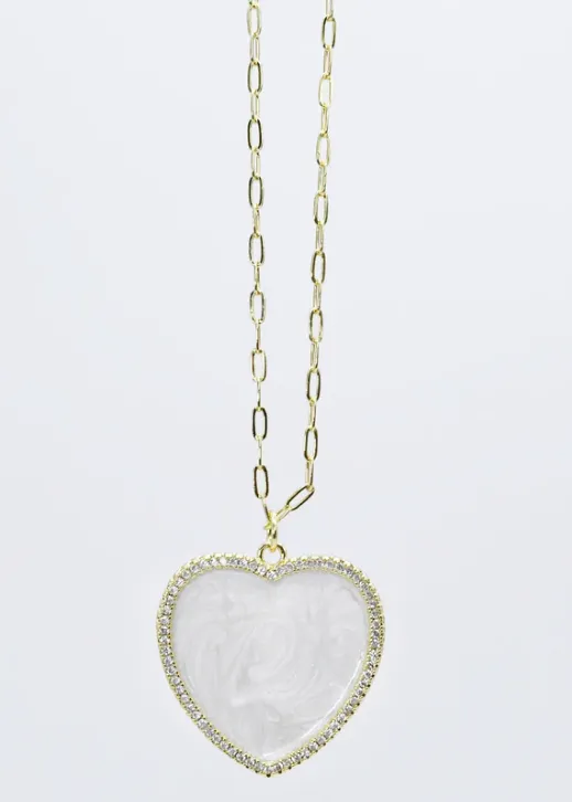 TJ - Shimmering Heart Necklace