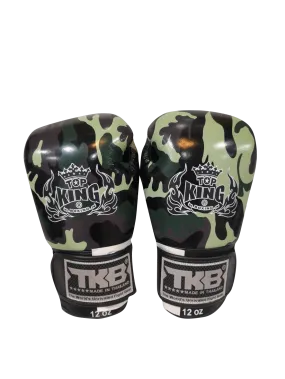 Top King Boxing Gloves "Camouflage" TKBGEM-03 Green