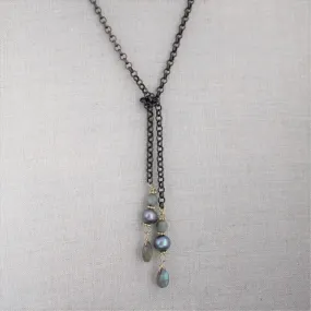 Twilight Dreamers Necklace | Labradorite | Pearls