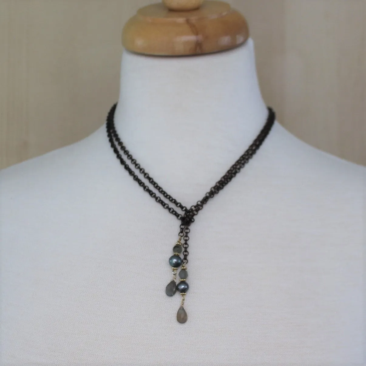Twilight Dreamers Necklace | Labradorite | Pearls