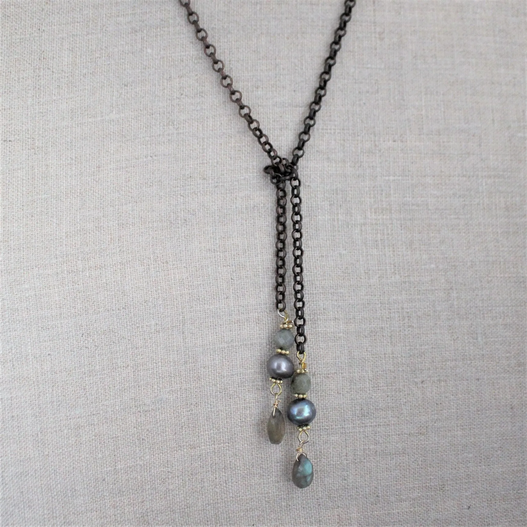 Twilight Dreamers Necklace | Labradorite | Pearls