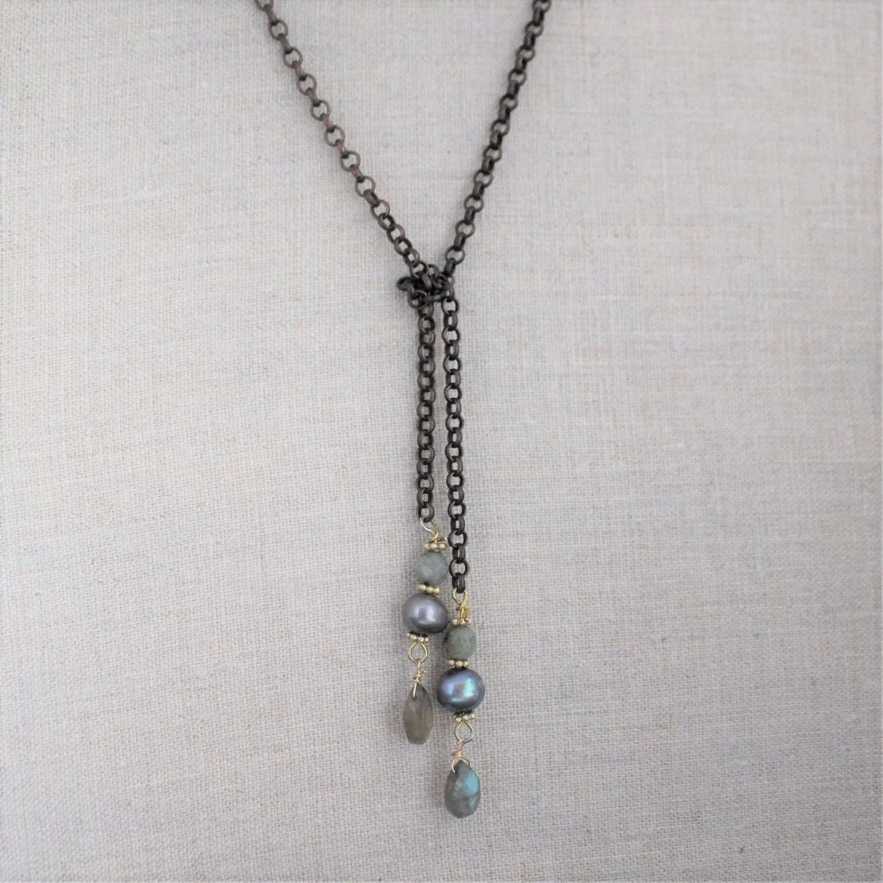 Twilight Dreamers Necklace | Labradorite | Pearls