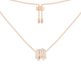 White hoop Adjustable Necklace
