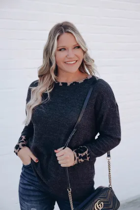 Wild Ideas Contrasting Knit Top