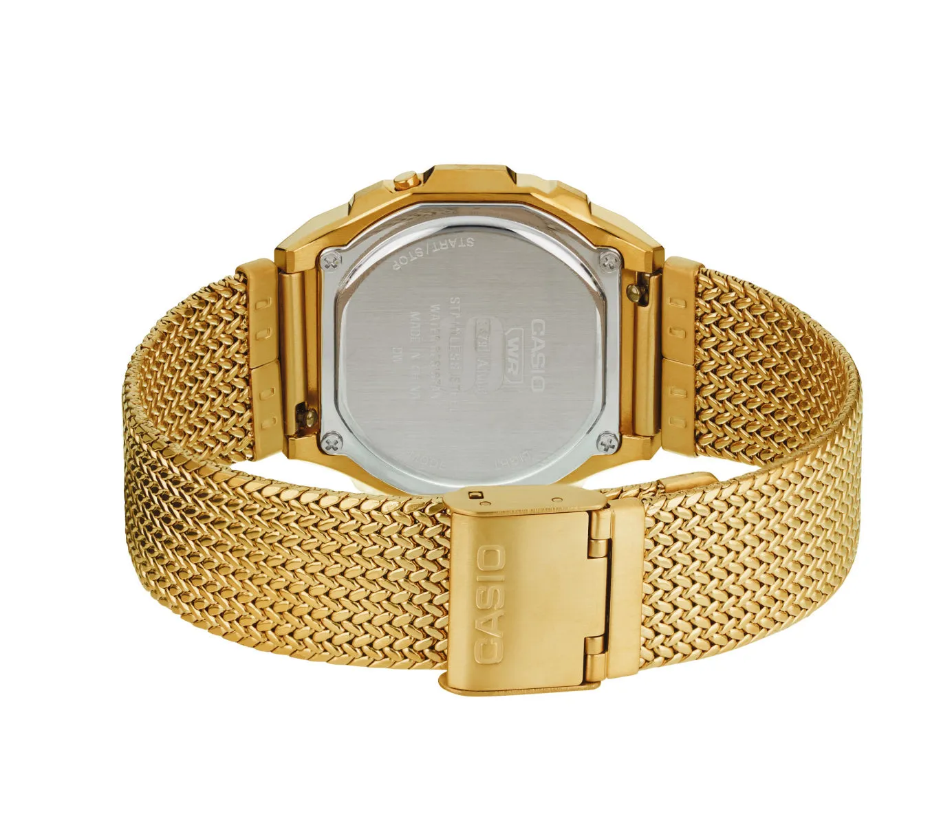 WW1919 Casio Vintage Illuminator Stainless Steel Golden Mesh Chain Watch A1000MGA-5EF