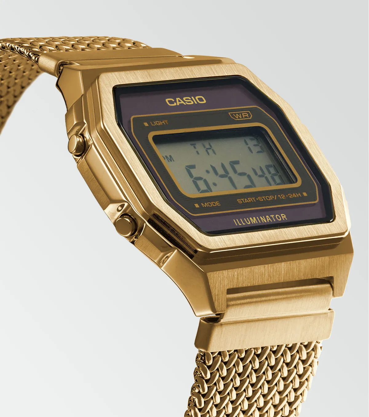 WW1919 Casio Vintage Illuminator Stainless Steel Golden Mesh Chain Watch A1000MGA-5EF