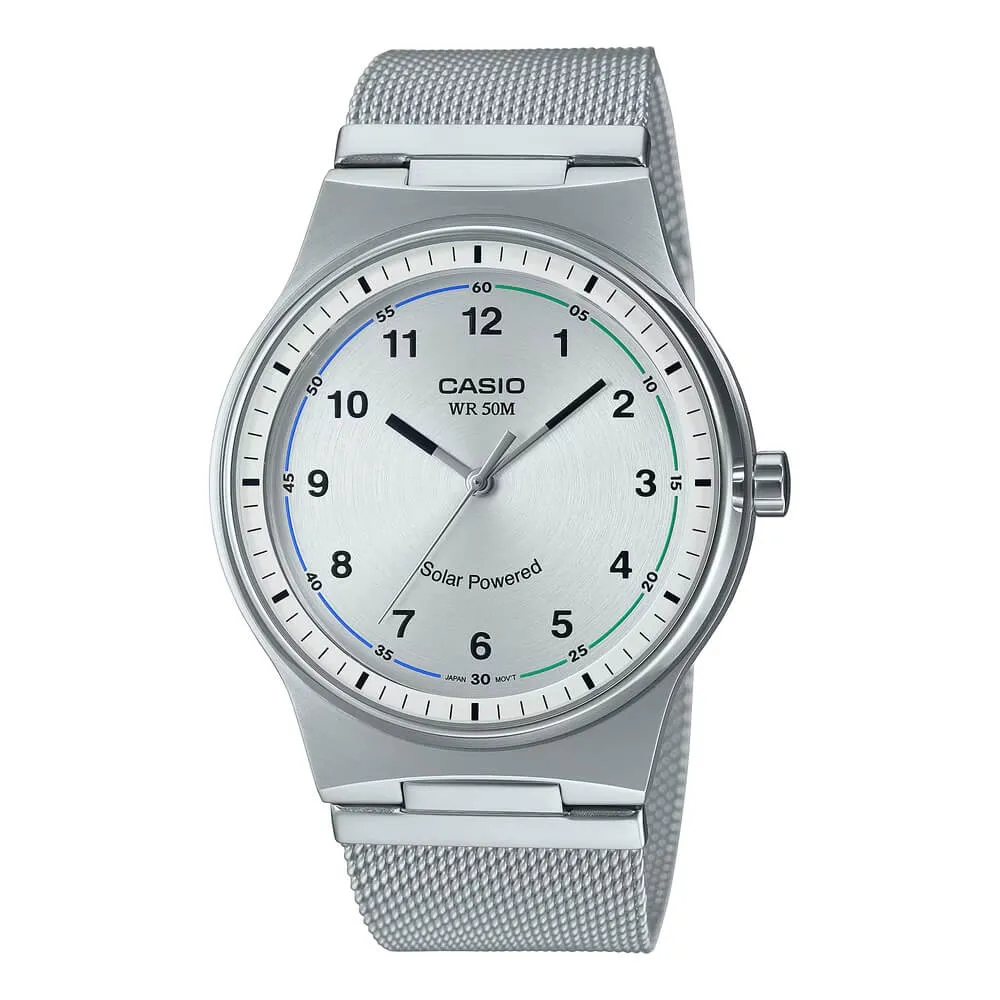 WW2722 Casio Standard Solar Powered Mesh Chain Watch MTP-RS105M-7BVDF